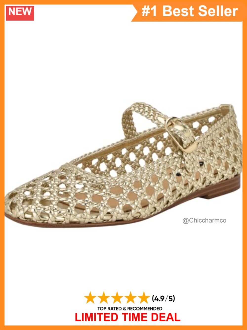 Mary Jane Flats Square Toe Adjustable Buckle Casual Daily Wear